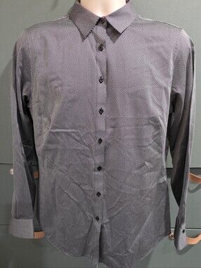 685. Brooks Brothers Red Fleece Men's Fitted Button Down Shirt Size 12 Black